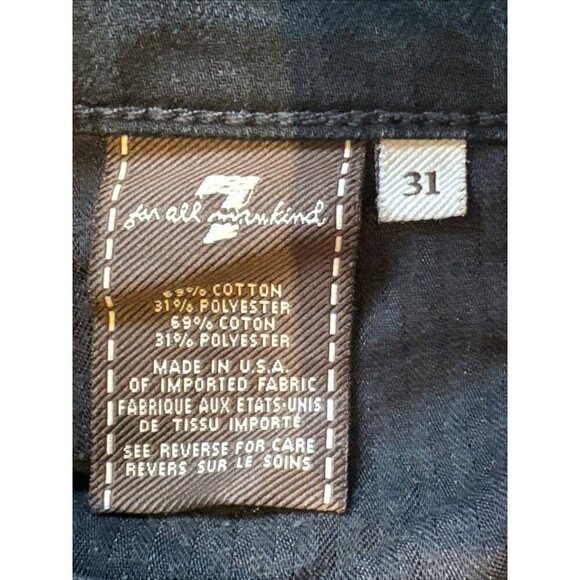 7 For All Mankind, Women's Bootcut Jeans Denim Flare Wide Leg 31, Black - Picture 9 of 10